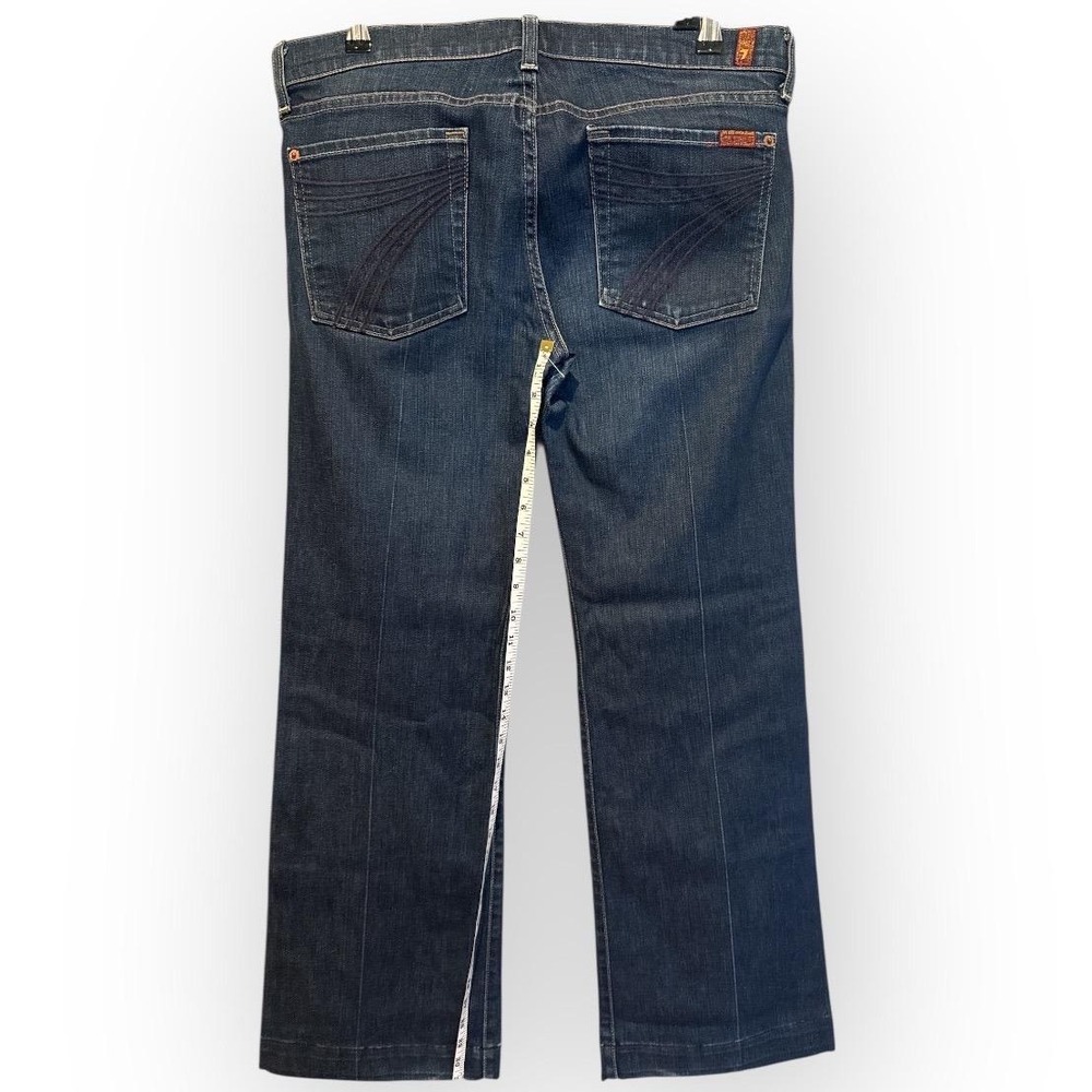 7 For All Mankind‎ Dojo Dark Wash Jeans Women Size 32 - Picture 3 of 7